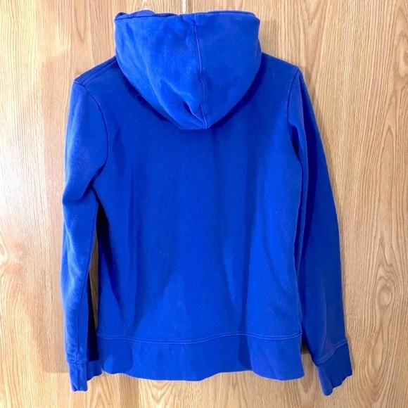 The North Face Blue Logo Pullover Hoodie with Orange Accents - Picture 3 of 5